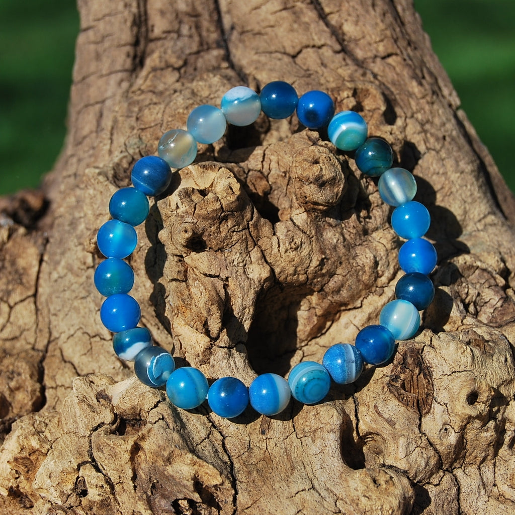 RIBBED BLUE AGATE