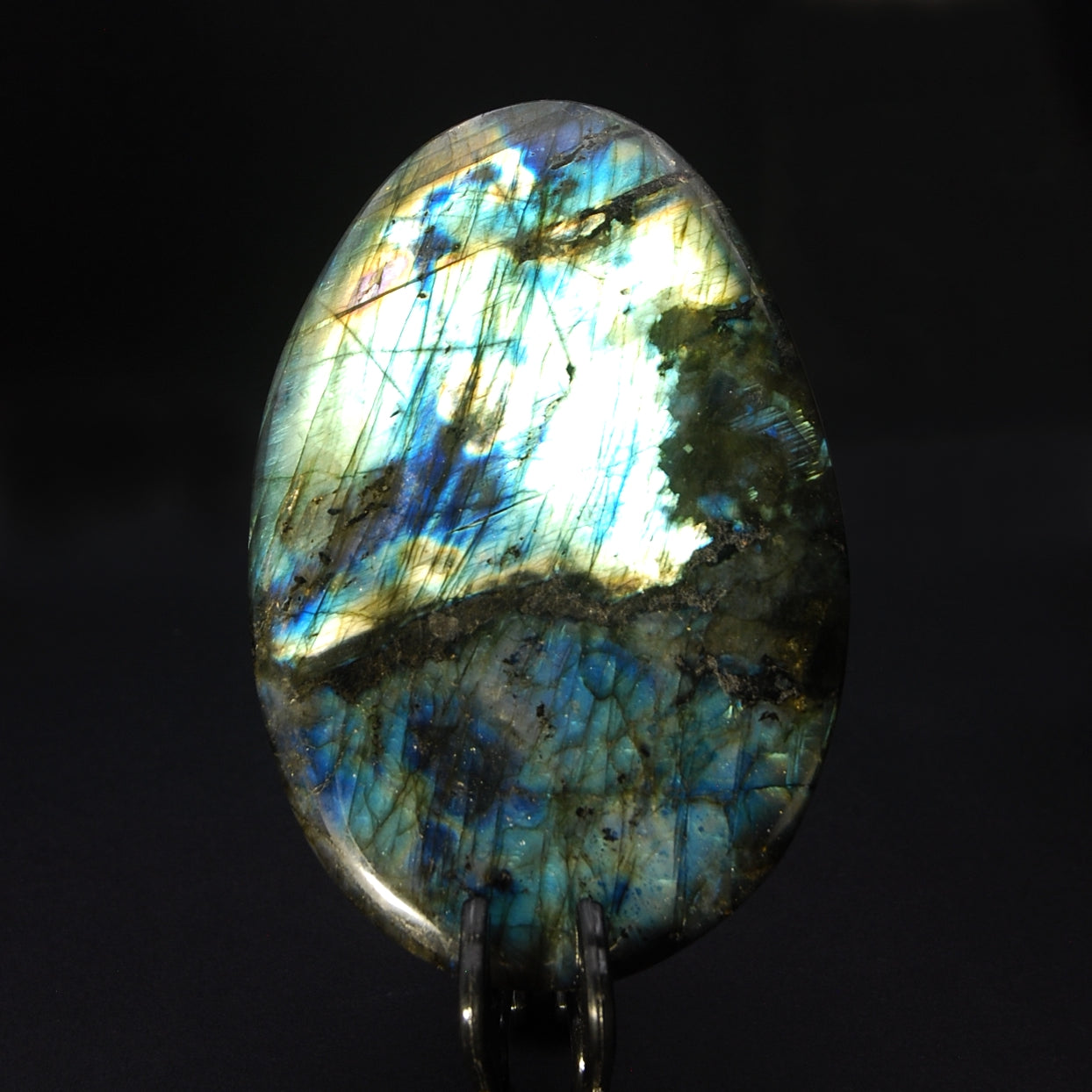 LABRADORITE - Flat pebble 12/8cm