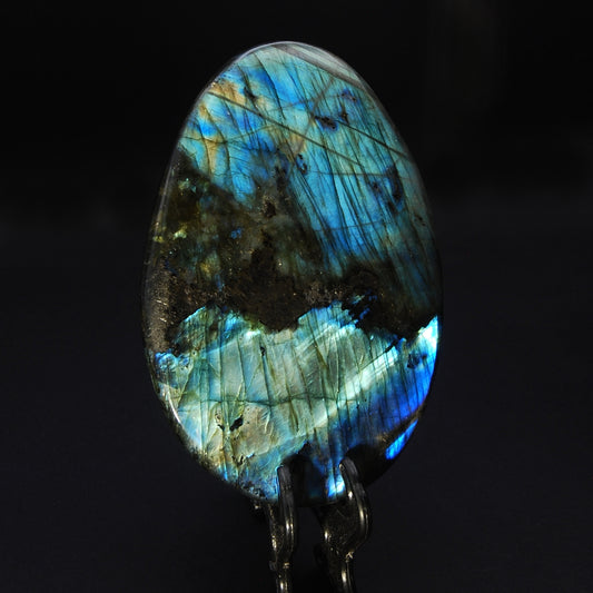 LABRADORITE - Flat pebble 12/8cm